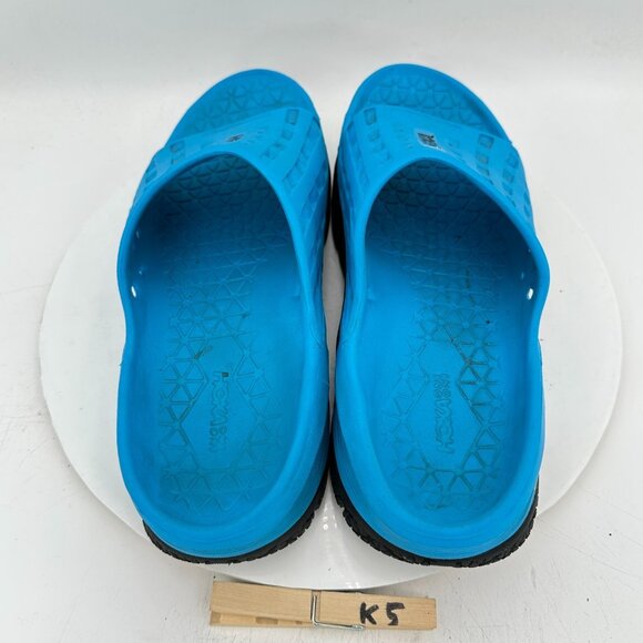 Hoka One One Ora Recovery Men Size 12 Blue Black Rubber Slide Comfort Sandal - Picture 11 of 12